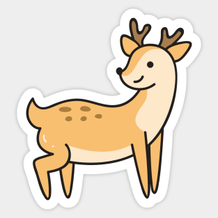 Cute Baby Deer Doodle Drawing Sticker